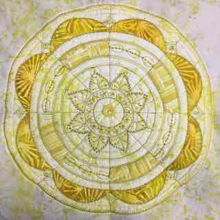 Yellow Green Mandala  –  Yellow Mandala by Joyce Brown